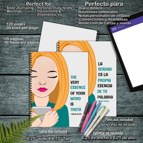 2023 Year Text Notebook Journal Blonde Hair