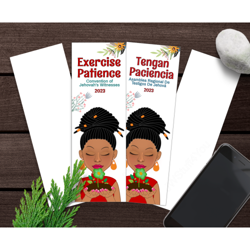 JW 2023 Exercise Patience onvention Bookmark - Locs