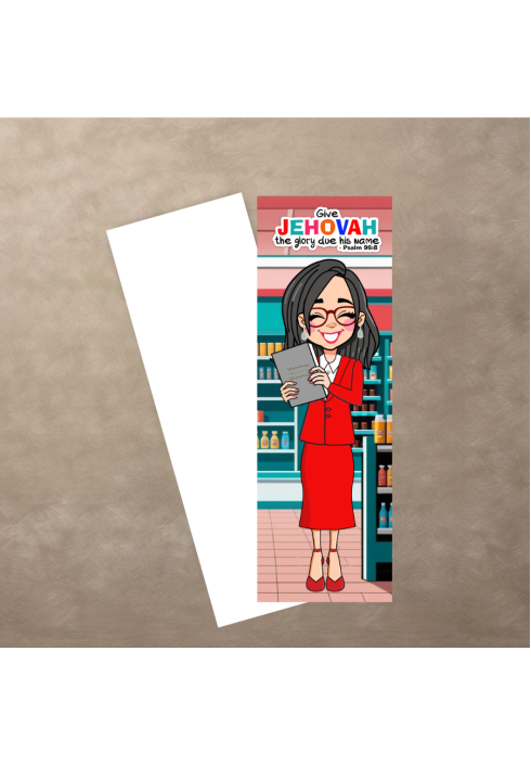 Business Territory Sister – Light Skin JW Bookmark – Psalm 96:8 - cacg002 Business Territory Sister – Light Skin JW Bookmark – Psalm 96:8 - cacg002