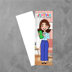 Phone-Witnessing-Sister-Light-Skin-JW-Bookmark-Psalm-96-8 - cacg004