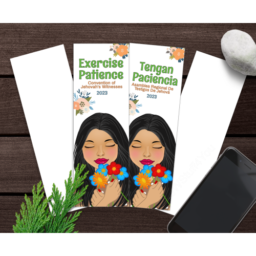 JW 2023 Exercise Patience onvention Bookmark - Blackhair