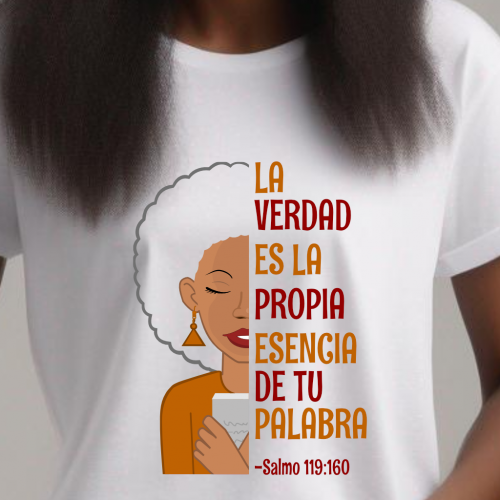 Psalm 119:160 Your Word Is Truth JW Text T-shirt - Afro Woman