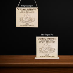 Welcome To Flock Baptism Wood Plaque - Boy No Swim Cap