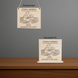 Welcome To Flock Baptism Wood Plaque - Swim Cap