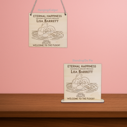 Welcome To Flock Baptism Wood Plaque - Girl No Swim Cap