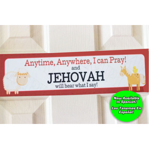 Anytime Anywhere I Can Pray Farm Animals Door Sign