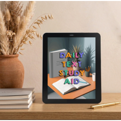 Daily Text Digital Study Aid Notebook includes 368 Pages with Stickers