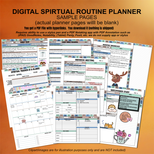 My Digital Spiritual Routine Planner - desk