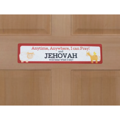 Anytime Anywhere I Can Pray Farm Animals Door Sign