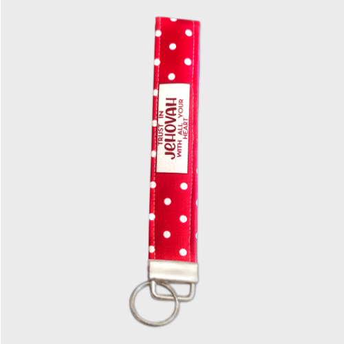 Trust In Jehovah With All Your Heart – 2025 Year Text Wristlet Keychain Fob