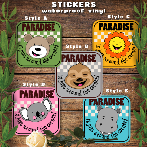 Paradise Animals Just The Around Corner Stickers