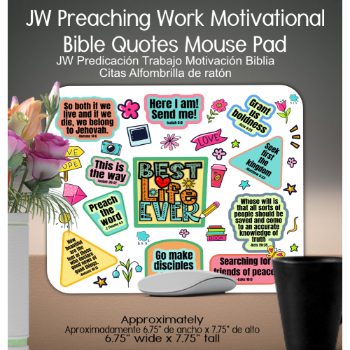 JW Preaching Bible Quotes Mouse Pad