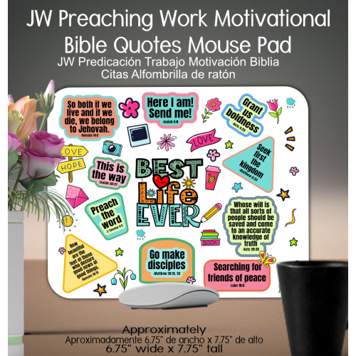 JW Preaching Bible Quotes Mouse Pad