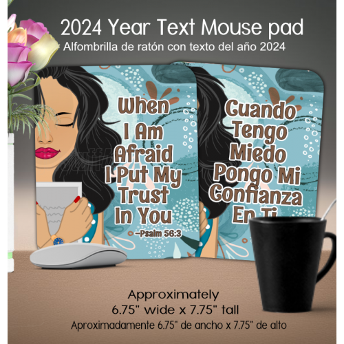 2024 JW Year Text Mouse Pad - cabst