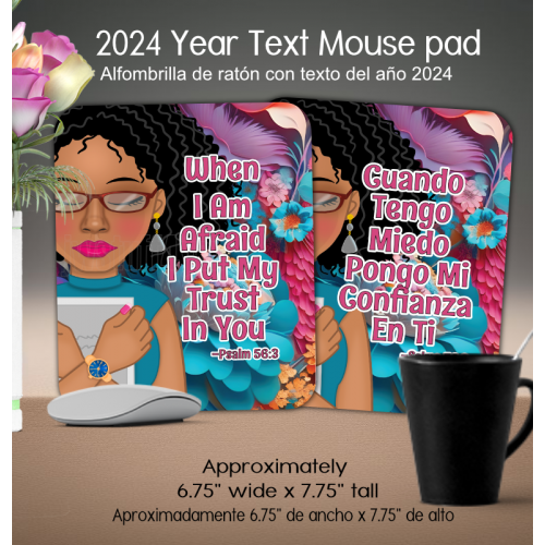 2024 JW Year Text Mouse Pad - afflwr