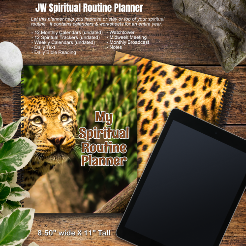 JW My Spiritual Routine Planner - leopard