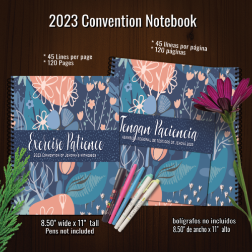 2023 JW Exercise Patience Convention Notebook Journal - Blue