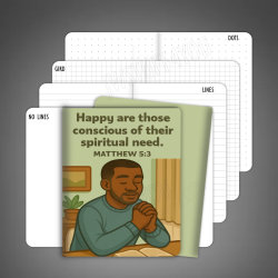 A Praying Man Mini Pocket Notebook - Matthew 5:3 Scripture Edition A Praying Man Mini Pocket Notebook - Matthew 5:3 Scripture Edition
