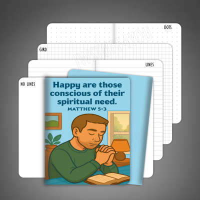 A Brother Praying Mini Pocket Notebook - Matthew 5:3 Scripture Edition A Brother Praying Mini Pocket Notebook - Matthew 5:3 Scripture Edition