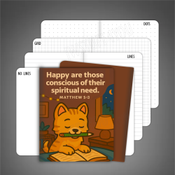 Cute Cat Mini Pocket Notebook - Matthew 5:3 Scripture Edition Cute Cat Mini Pocket Notebook - Matthew 5:3 Scripture Edition