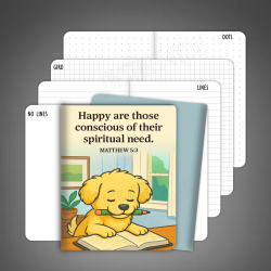 Adorable Dog Pocket Notebook - Matthew 5:3 Scripture Edition Adorable Dog Pocket Notebook - Matthew 5:3 Scripture Edition