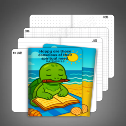 Cute Turtle Pocket Notebook - Matthew 5:3 Scripture Edition Cute Turtle Pocket Notebook - Matthew 5:3 Scripture Edition