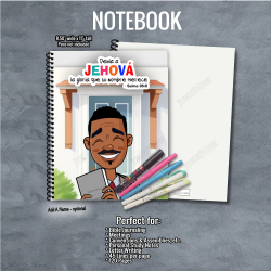 Door to Door Brother – Dark Skin JW Notebook Psalm 96:8 - afmm001