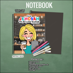 Coffee-Shop Sister – Light Skin – JW Notebook – Psalm 96:8