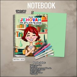 Joyful Witness Sister  – Light Skin – JW Notebook – Psalm 96:8 - cacg003