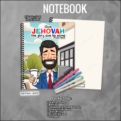 Coffee Break Brother – Light Skin - JW Notebook - Psalm 96:8 - cacm002