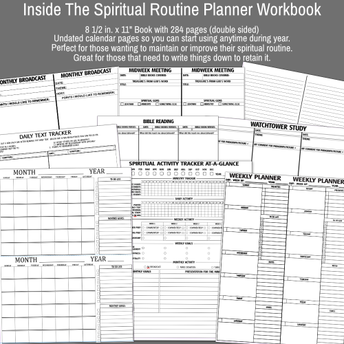 JW My Spiritual Routine Planner - chrysanthemum