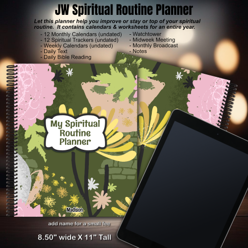 JW My Spiritual Routine Planner - chrysanthemum