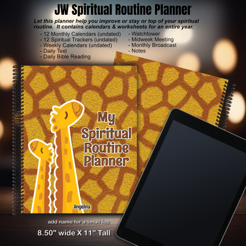 JW My Spiritual Routine Planner - giraffe