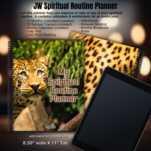 JW My Spiritual Routine Planner - leopard