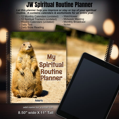 JW My Spiritual Routine Planner - prairiedog