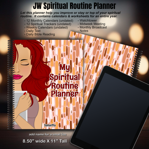 JW My Spiritual Routine Planner - Redhair