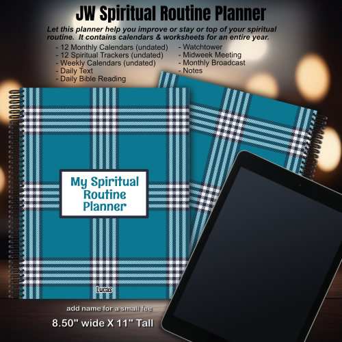 JW My Spiritual Routine Planner - tartanstripe