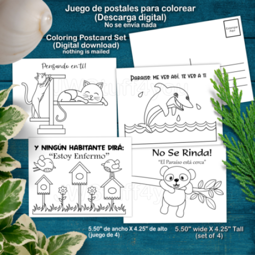Postcard Downloadable Set 1 - Spanish
