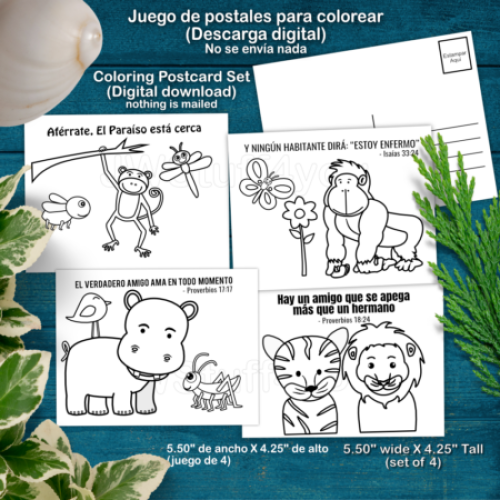 Postcard Downloadable Set 4 - Spanish