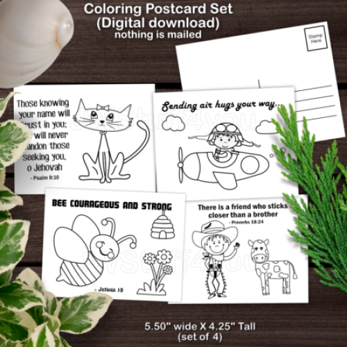 Postcard Downloadable Set 5 - English