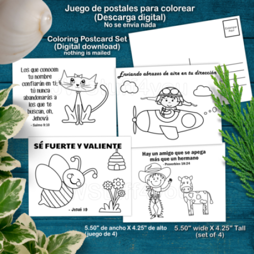 Postcard Downloadable Set 5 - Spanish