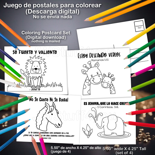 Postcard Downloadable Set 3 - Spanish