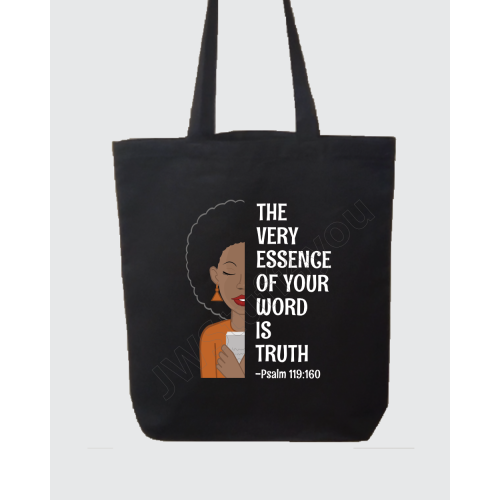2023 JW Year Text Tote Bag Afro Woman