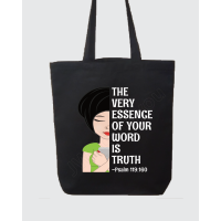 2023 JW YEAR TEXT Tote Bag - BlackHair