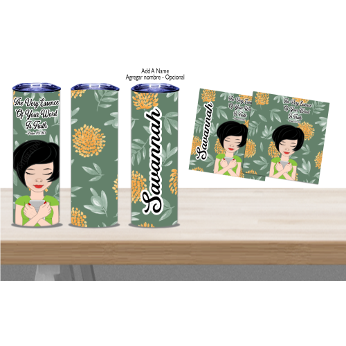 2023 JW Year Text Tumbler - Black Hair