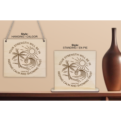 Strength In Keeping Calm Wood Plaque - Isaiah 30:15 - Paradise Strength In Keeping Calm Wood Plaque - Isaiah 30:15 - Paradise