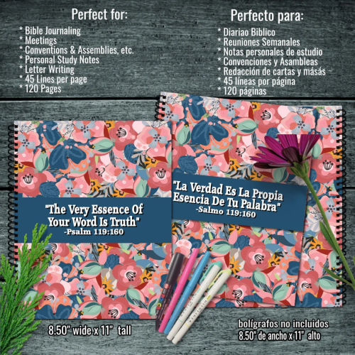 2023 Year Text Notebook Journal Pink